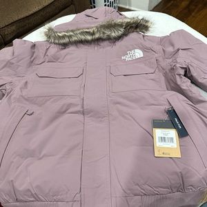 Brand new purple fawn gray north face jacket